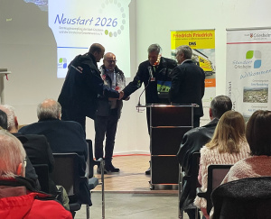 "Neustart 2026", die Redner (v.l.n.r.): Oliver Gerheim, Herbert Pest, Bürgermeister Geza Krebs-Wetzl, Ladislaus Boldizar